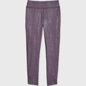 All in Motion Girl's Printed Leggings, Dusty Purple. XS (4/5)